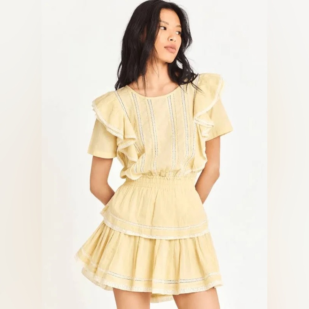LoveShackFancy Natasha Heritage ruffled mini dress